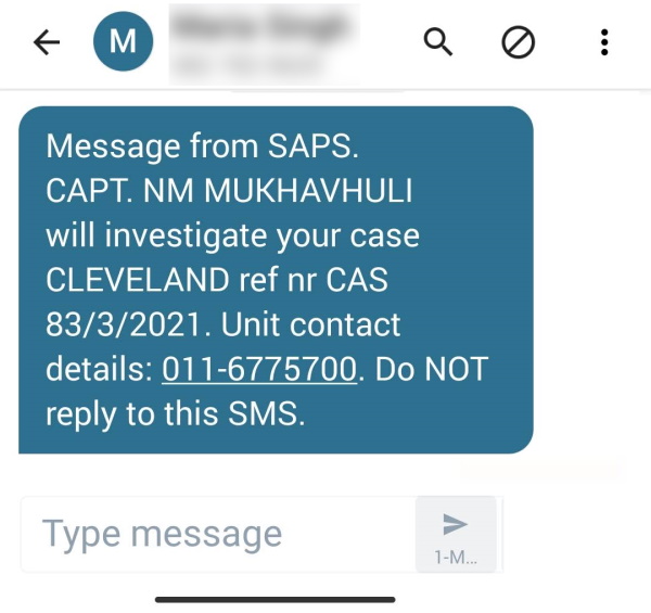 Jonathan Clive Stephenson - SAPS CAS 83/3/2021